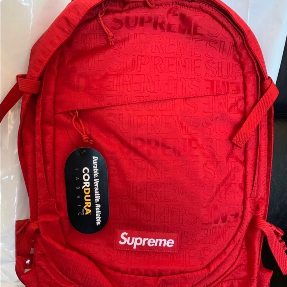 Supreme Ss19 red backpack